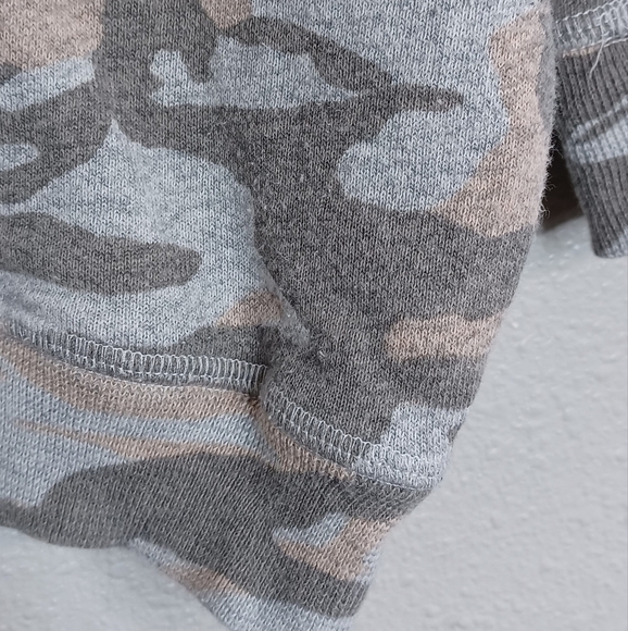 Monrow Camo Sz M Cotton Crewneck Sweatshirt - Picture 11 of 11